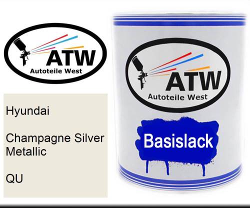 Hyundai, Champagne Silver Metallic, QU: 1L Lackdose, von ATW Autoteile West.